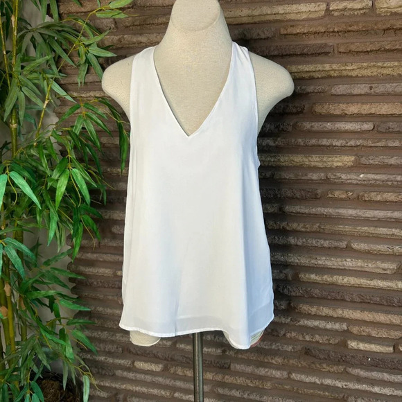 Banana Republic White Cross Back Keyhole Halter Top Size Small - Picture 8 of 8